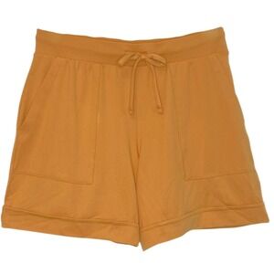 LuLaRoe Womens Shorts Size 3XL Jessica Solid Gold Yellow Mustard Drawstring NWT